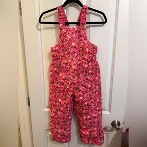 Hanna Andersson pink floral snow bibs